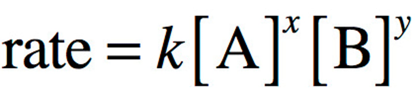 <p>The index to which the concentration of a reactant is raised in the rate equation</p>