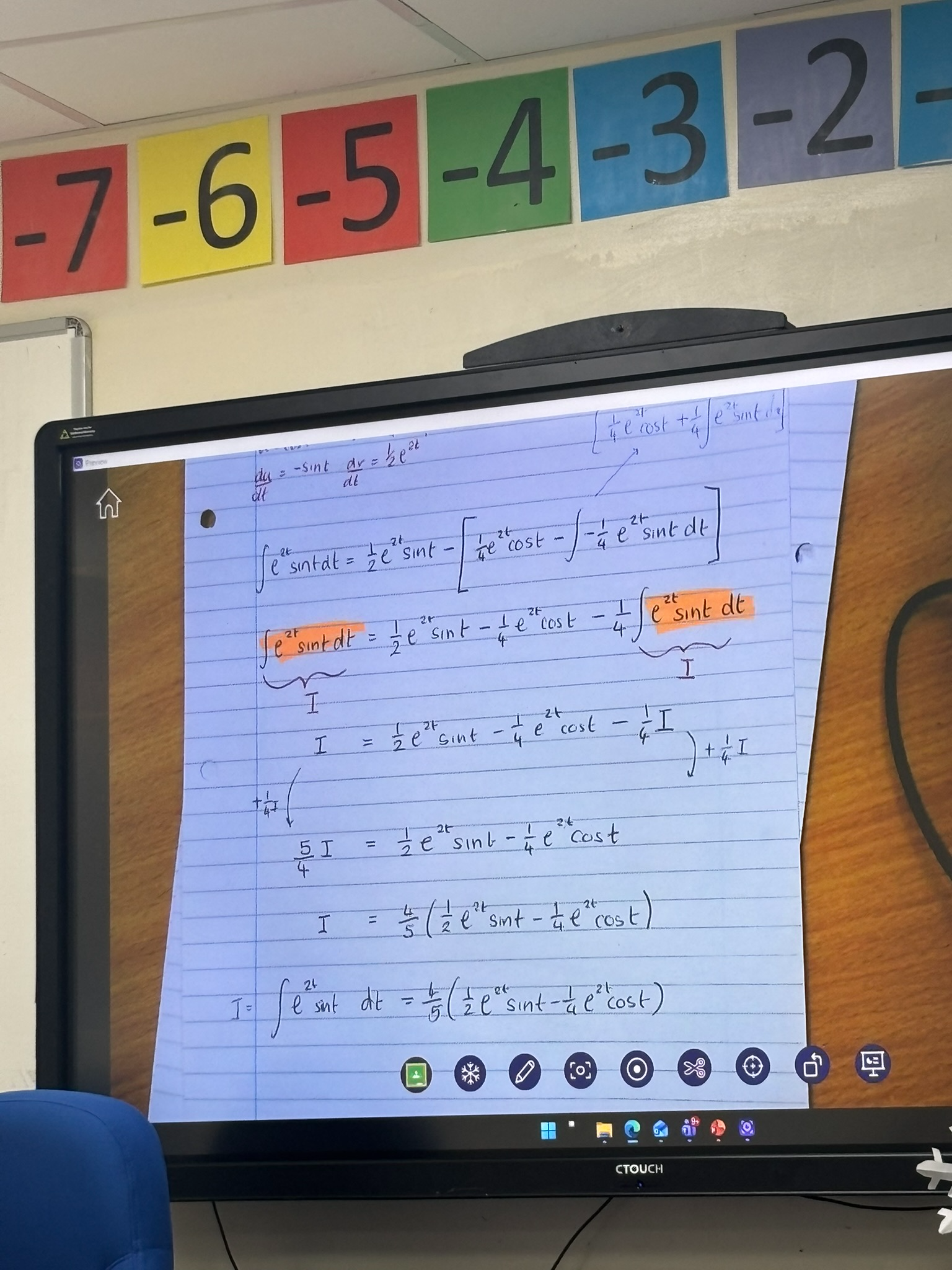 <p>replace <strong>u and dv/dx</strong> with a single variable (pictured example = i)</p><p>then solve for i</p><p>then set i equal to what it originally was (u and dv/dx)</p><p>then solve</p><p>then rewrite it all together</p><p></p><p>MUCH clearer in the picture and in practice……</p>