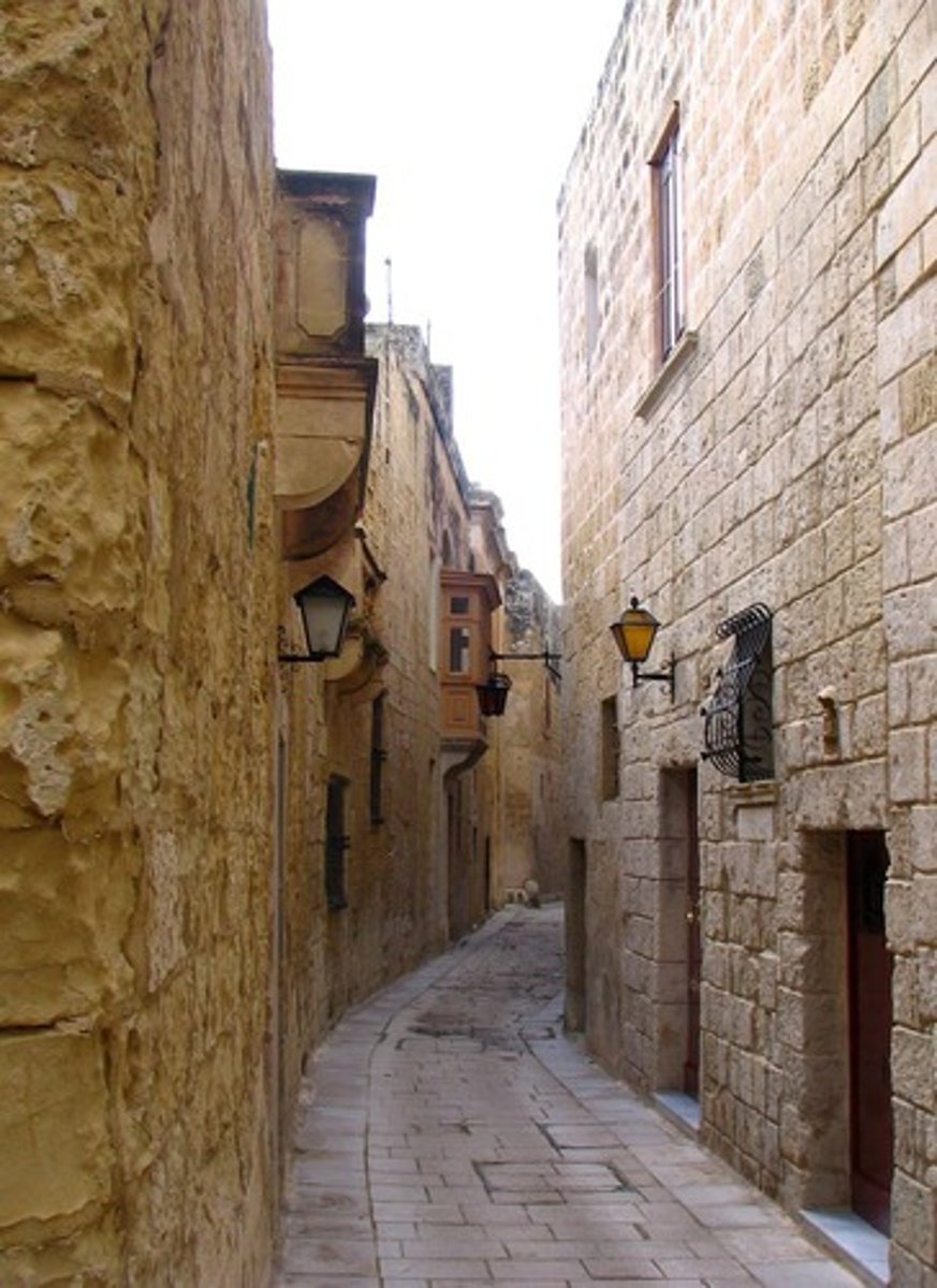 <p>(n) a minor street away from the main roads</p>