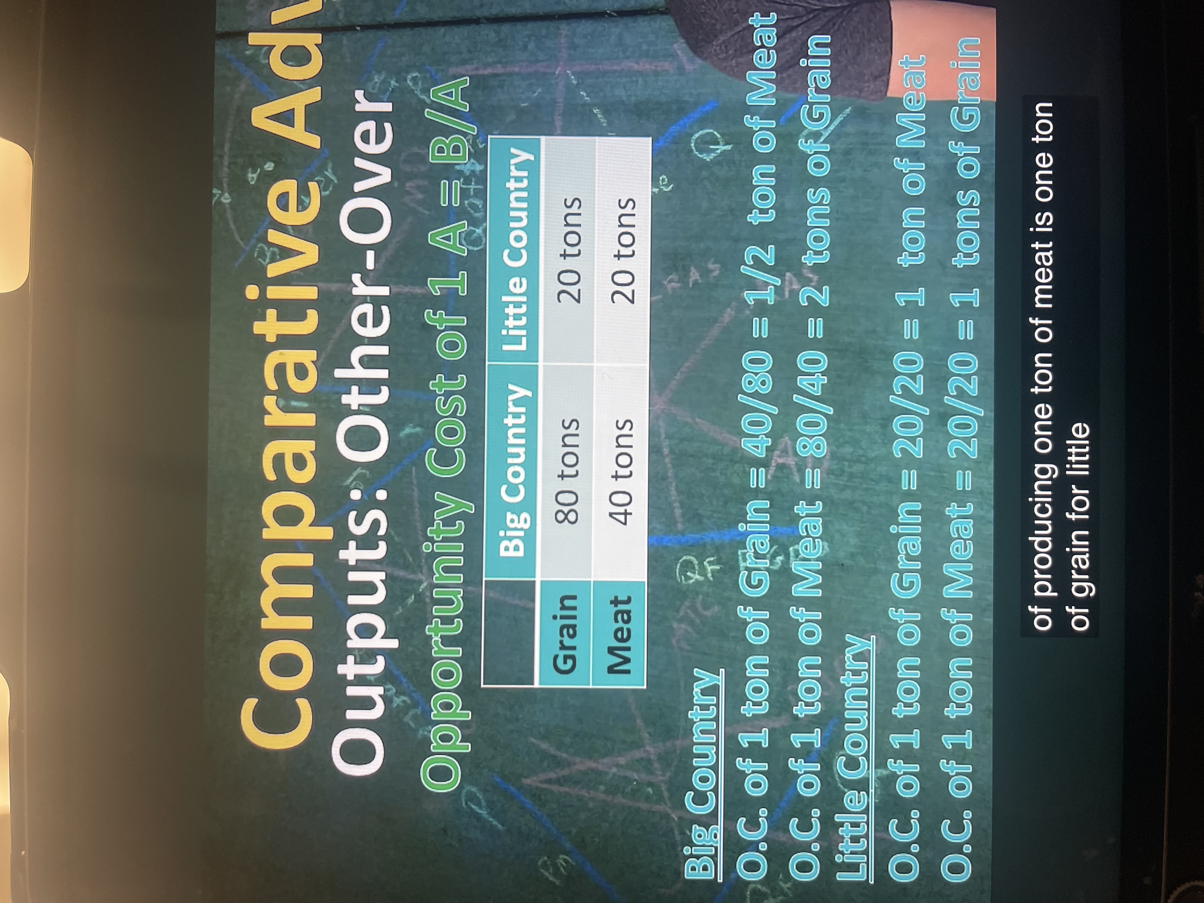 <p>which country has the comparative advantage in grain?</p>