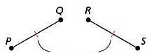 Marks used on a figure to indicate congruent segments