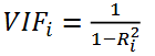 <ul><li><p>veelgebruikte maatstaf voor multicollineariteit</p></li><li><p>Als VIF > 6 is er sprake van problematische multicollineariteit (absolute correlatie tussen 2 predictors is 0,913)</p></li><li><p>In SPSS zie je onder het kopje <strong>tolerance</strong> de unieke variantie in een predictor t.o.v. de andere predictoren (dus 1-R²j)</p></li></ul><p></p>
