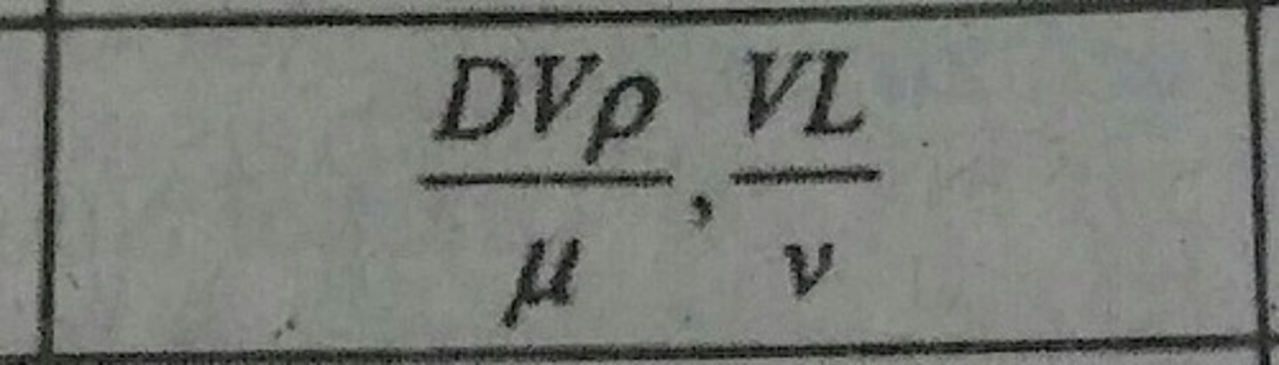 <p>Ratio of inertia and viscous forces</p>