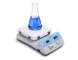 <p>The primary function of a laboratory hot plate is to heat substances in containers such as beakers, flasks or test tubes. The heated substances are then utilized for various applications, such as chemical synthesis and sample preparation.</p>