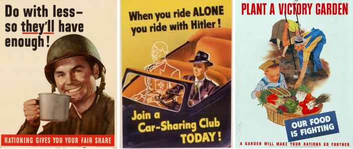 <p>Limiting of items that civilians can buy to ensure adequate supplies for the war</p>