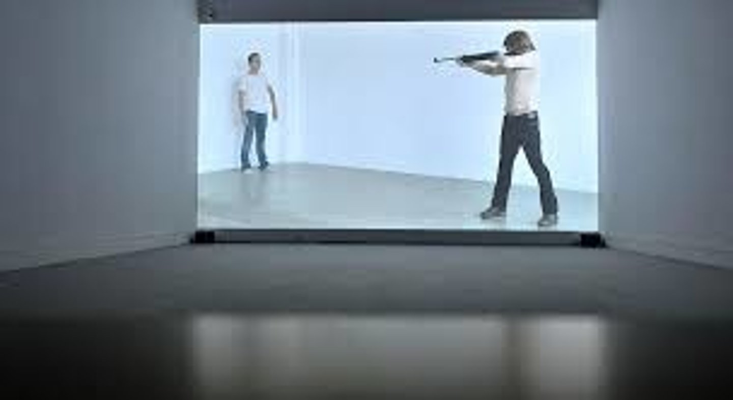 <p>re-enactment (performance'u Chrisa Burdena)</p>