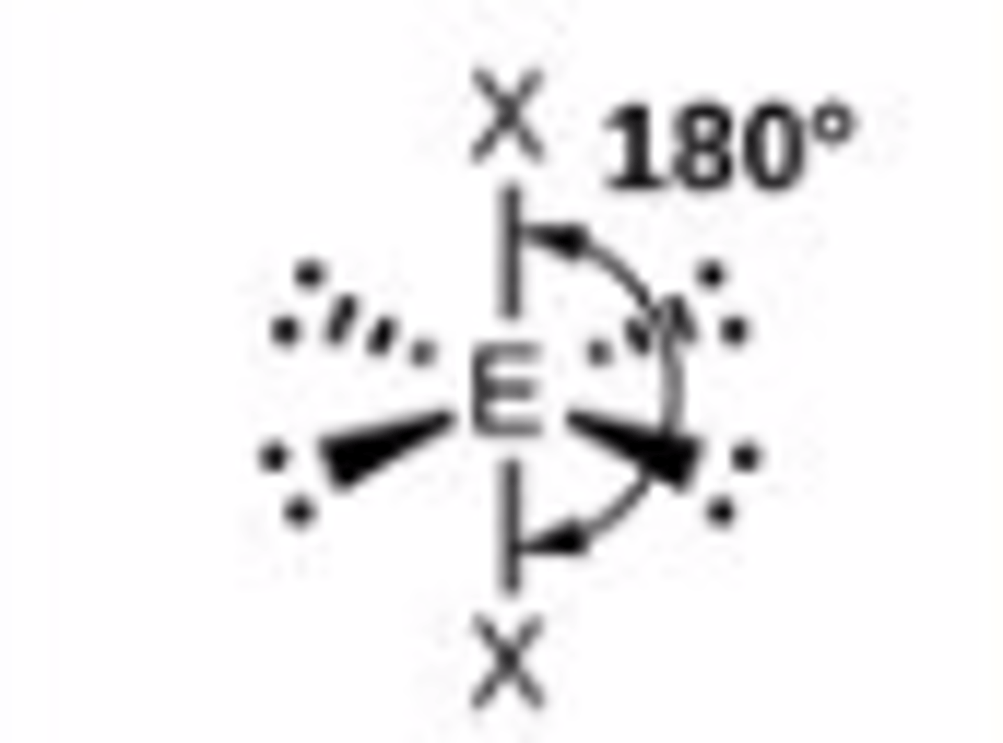 <p>4 lone pairs, 180*</p>