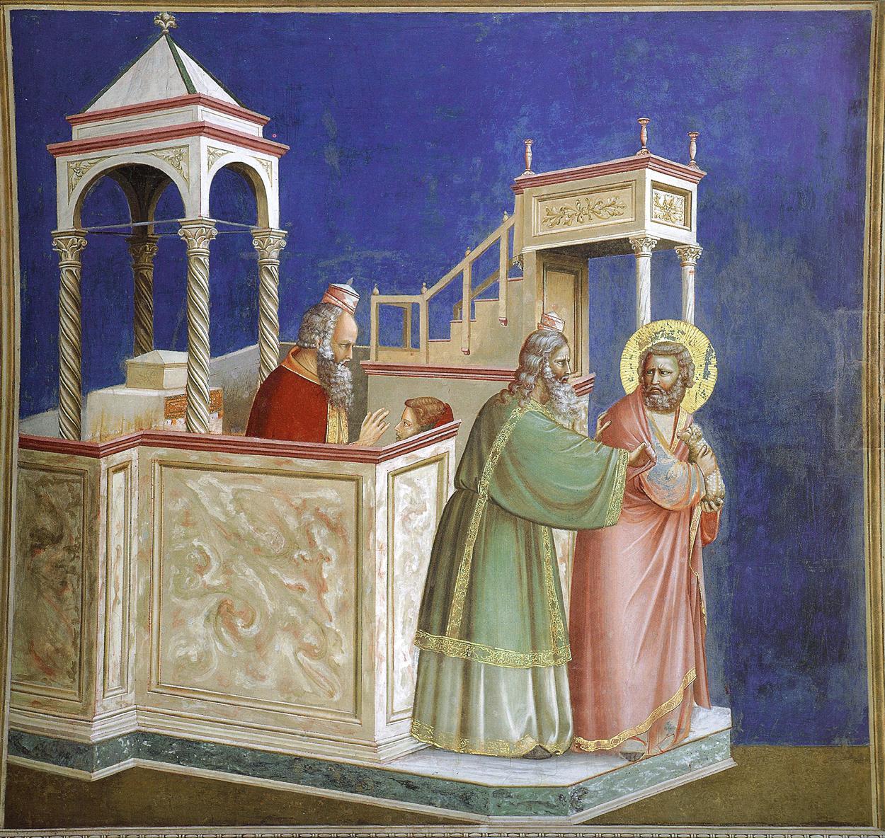 <p>Fresco at <em>Enrico Scrovegni</em> Arena Chapel</p>