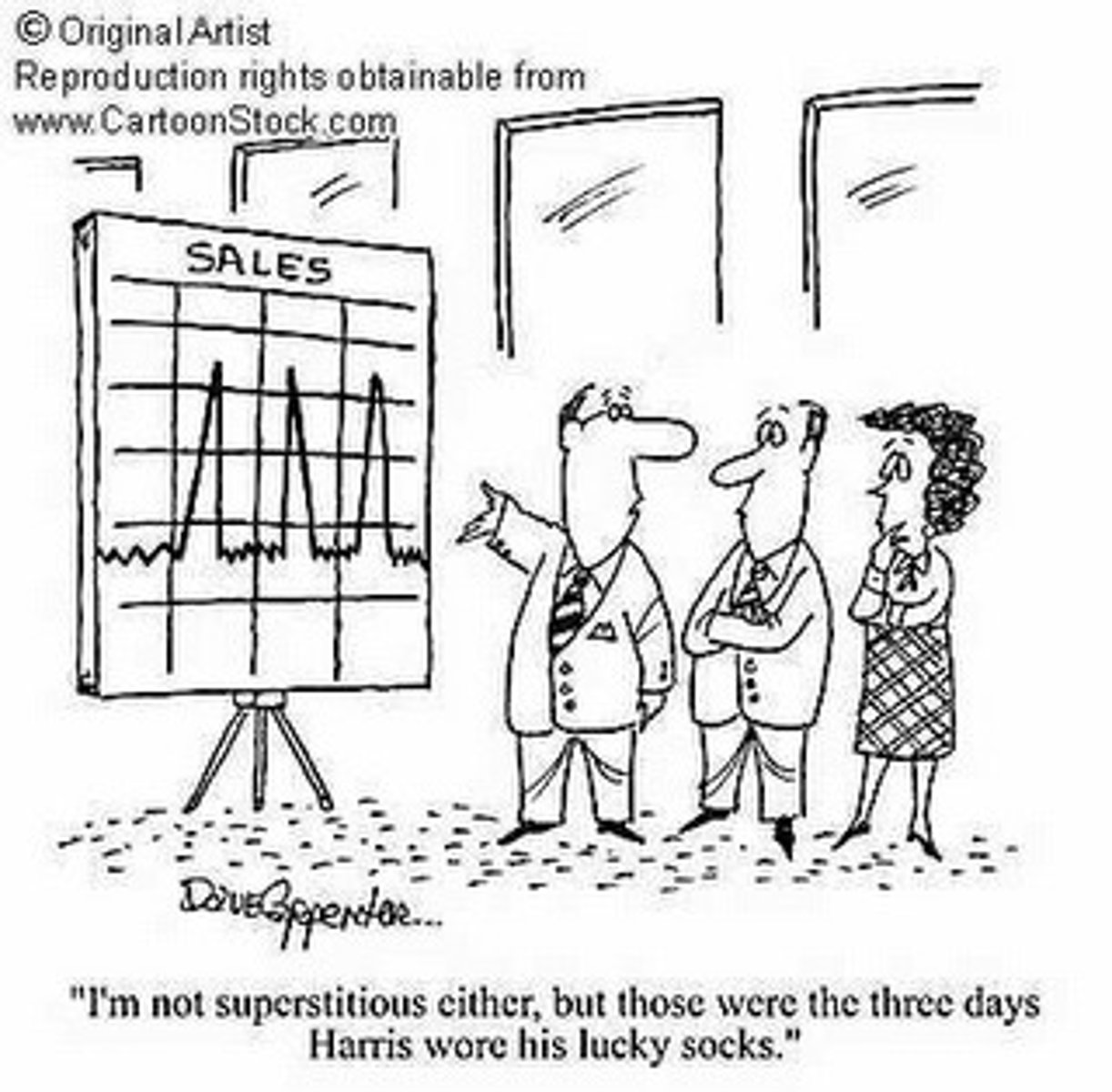 <p>the tendency of people to see relationships where they don't exist. People see streaks and patterns in random data. Also, more bizarre events stand out against mundane ones leading to their remembrance and the idea of a correlation. (ex: superstition, stereotyping)</p>