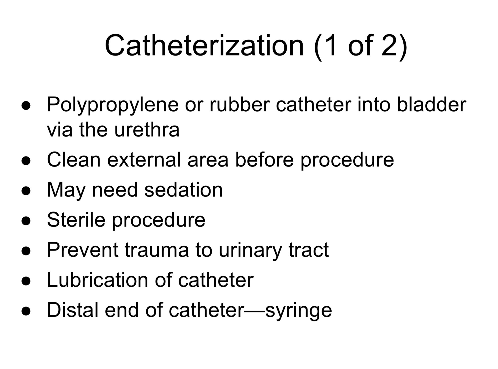 <p>Catheterization </p>