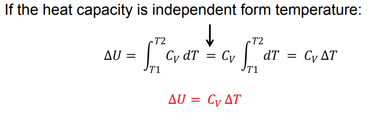 <p>It tells us how much the <strong>internal energy increases when temperature rises</strong> at <strong>constant volume</strong>.</p>