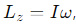 <p>L<sub>z​</sub> = the angular momentum</p><p>I =the moment of inertia</p><p>ω= the angular velocity.</p>