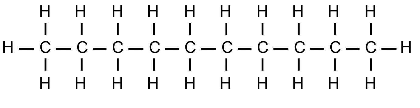 <p>C10H22 - CH3(CH2)8CH3</p>