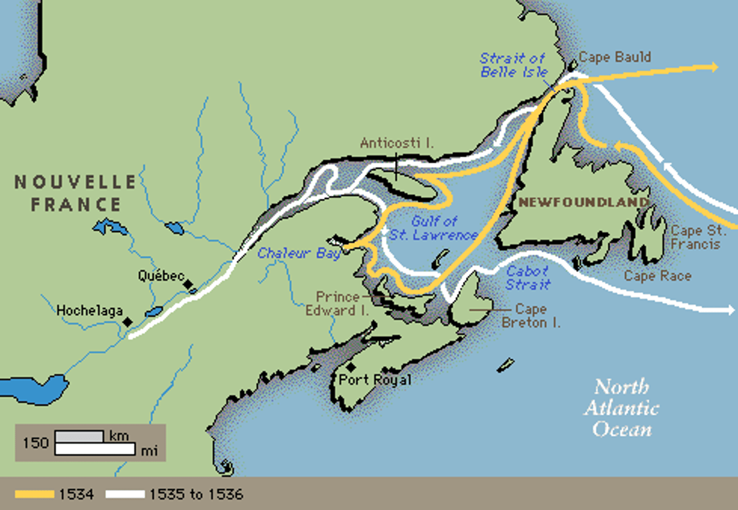 <p>French explorer who explored the St. Lawrence river and laid claim to the region for France (1491-1557)</p>