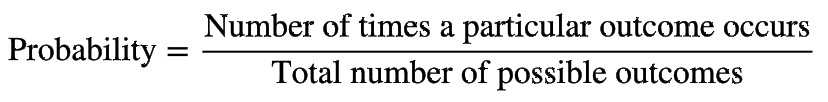 the chance that an outcome will occur in the future