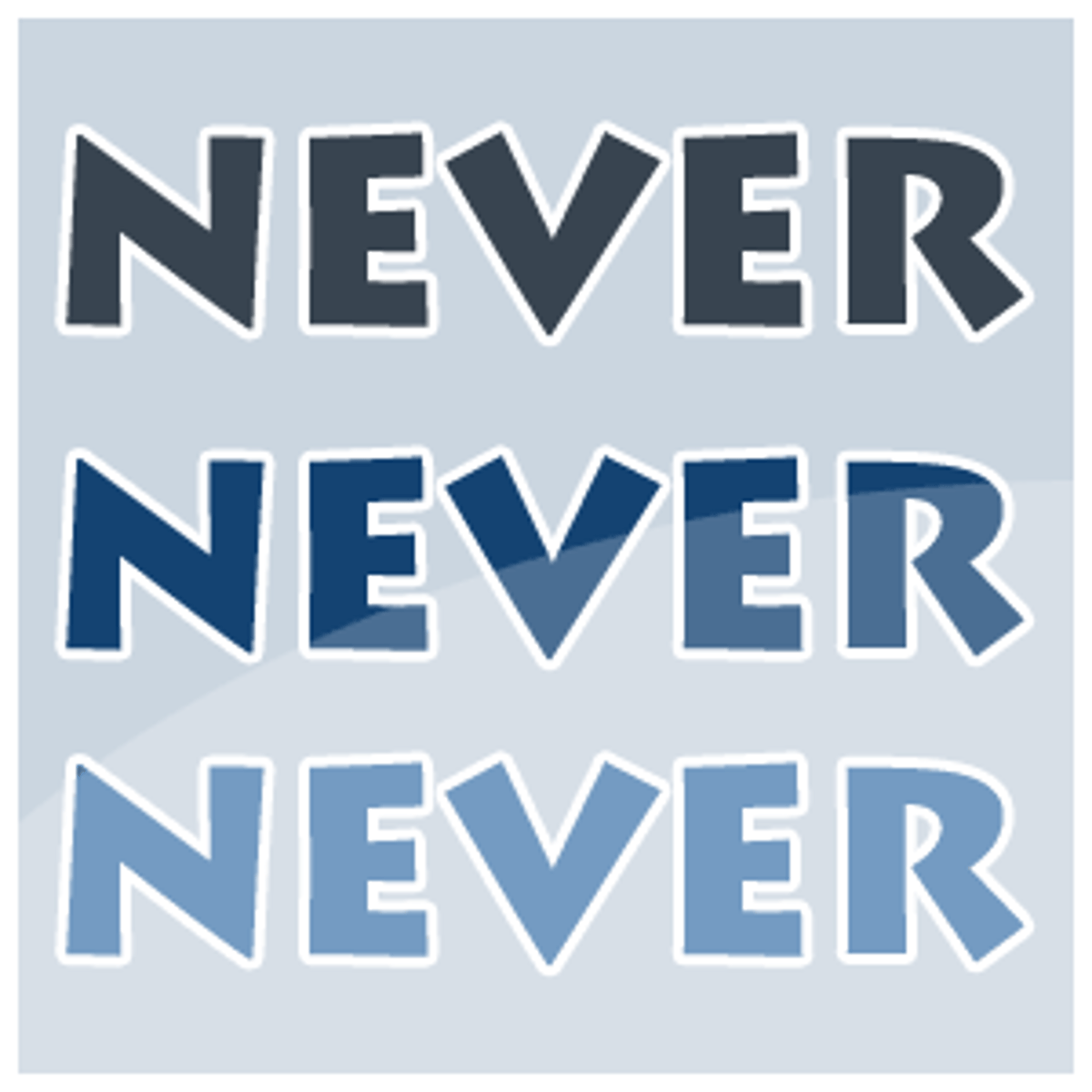 <p>never</p>