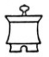 <p>short, round box</p>