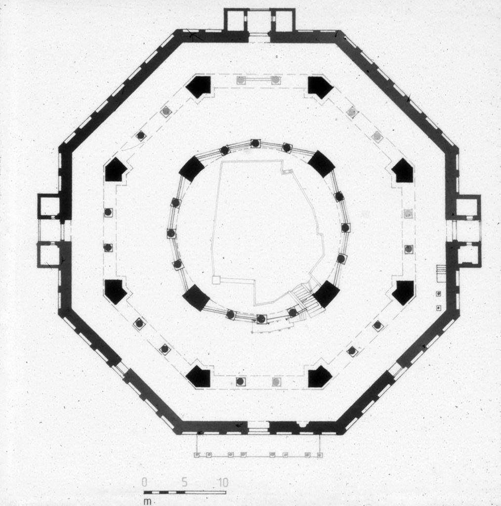 <p>Name - Dome of the Rock</p><p>Date - 691-2</p><p>Culture - Islamic</p><p>OG Location - Jerusalem (Israel)</p><p>Function - Art historians agree that this unique monument functioned, at least in part, as a victory symbol, affirming the Islamic Empire’s position as the new and dominant regional power</p><p>Patron -</p><p>Material - A rock that marks the place where Abraham almost sacrificed his son Isaac, marble columns, glass mosaics featuring gold and inlaid mother-of-pearl.</p><p>Other - Named after material used in construction, features <span>a dome over a cylindrical drum, an octogonal plan, </span>Roman arches</p>