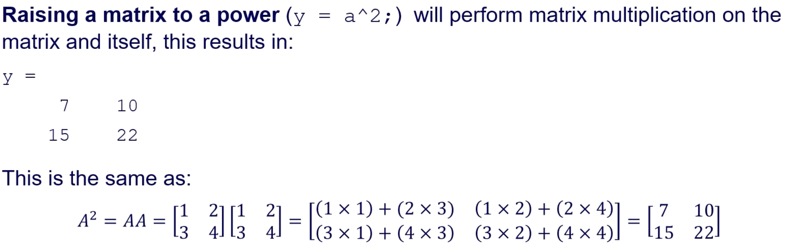 matrix to a power