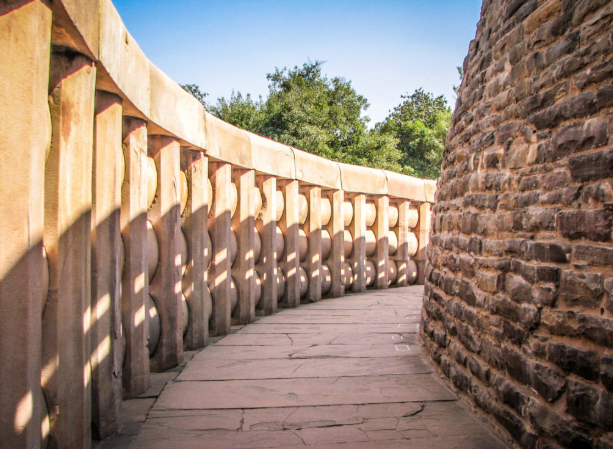 <p>raised path for procession around the  Anda</p>