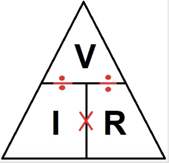 <p>What does the formula, V = IR, refer to?</p>