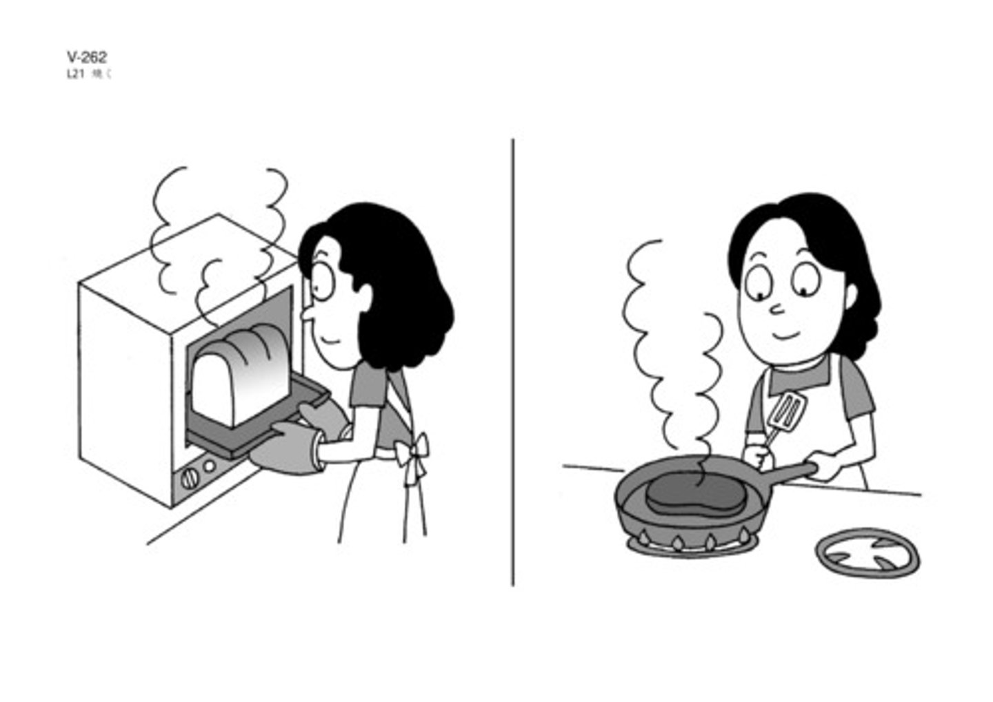 <p>to bake; to burn; to grill</p>