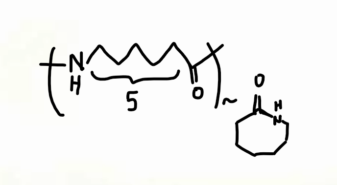<p>polycaprolactame, nylon 6, used for textiles</p>