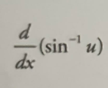 <p>Inverse sin derivative</p>