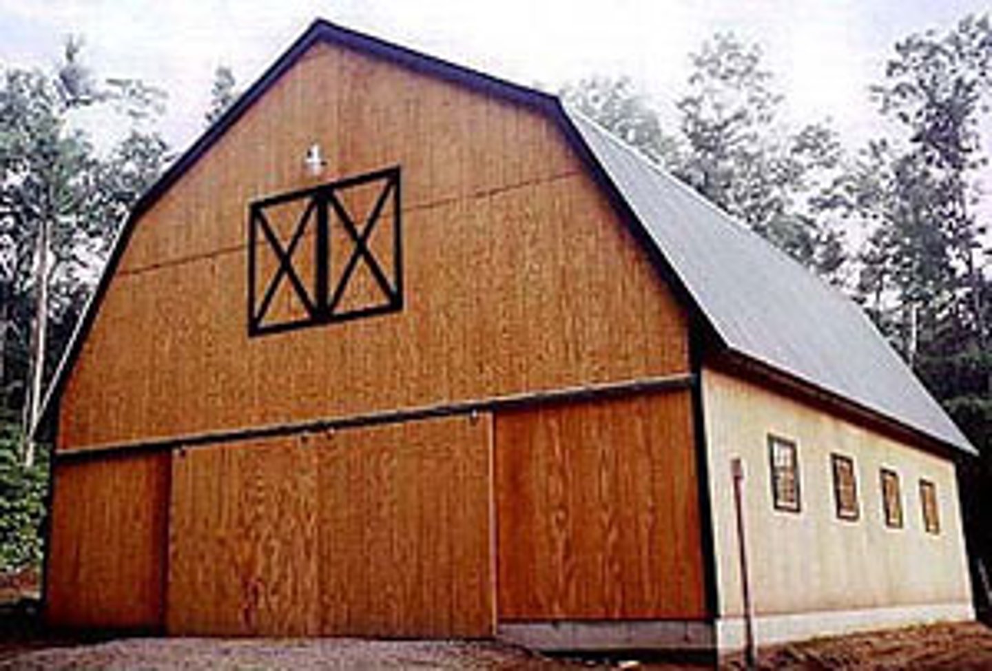 <p>The roof combines two different pitches </p><p>Widely used in American architecture in the 1700s. Creates more space on the top floor.</p>