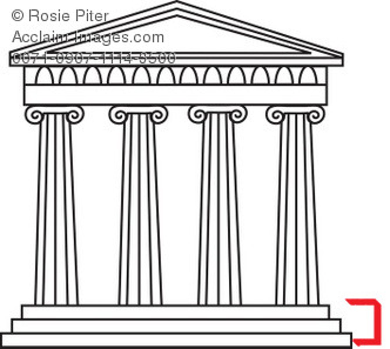 <p>Two lower steps or platforms of the temple</p>