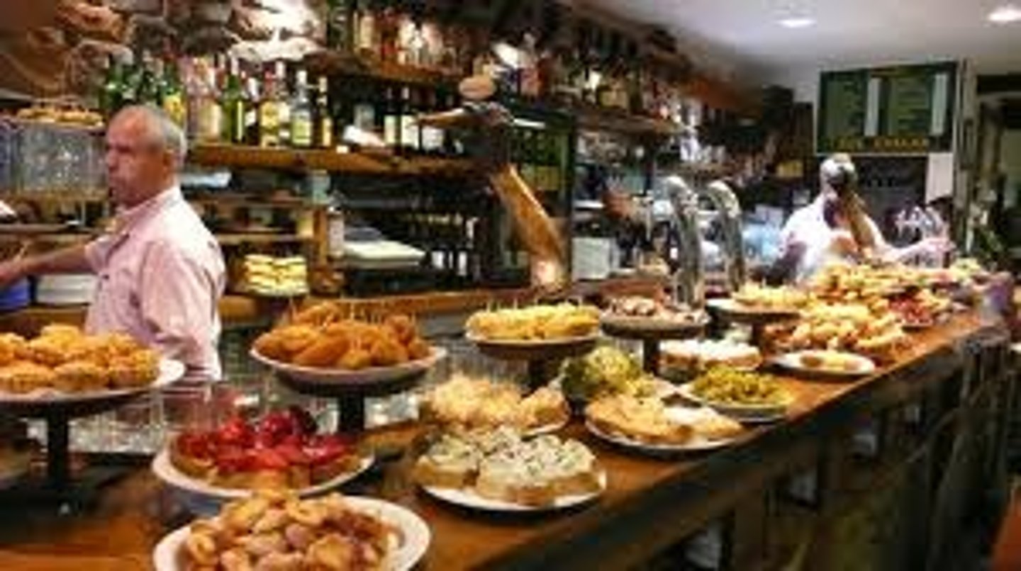 <p>appetizers you eat in bars in Spain</p>