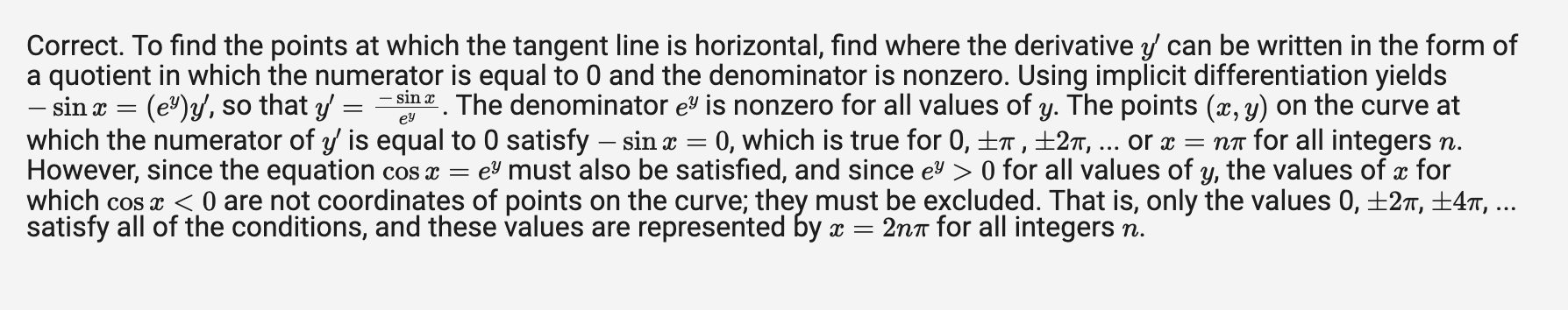 <p>The values <span>2⁢npi</span> for all integers <span>n</span></p>