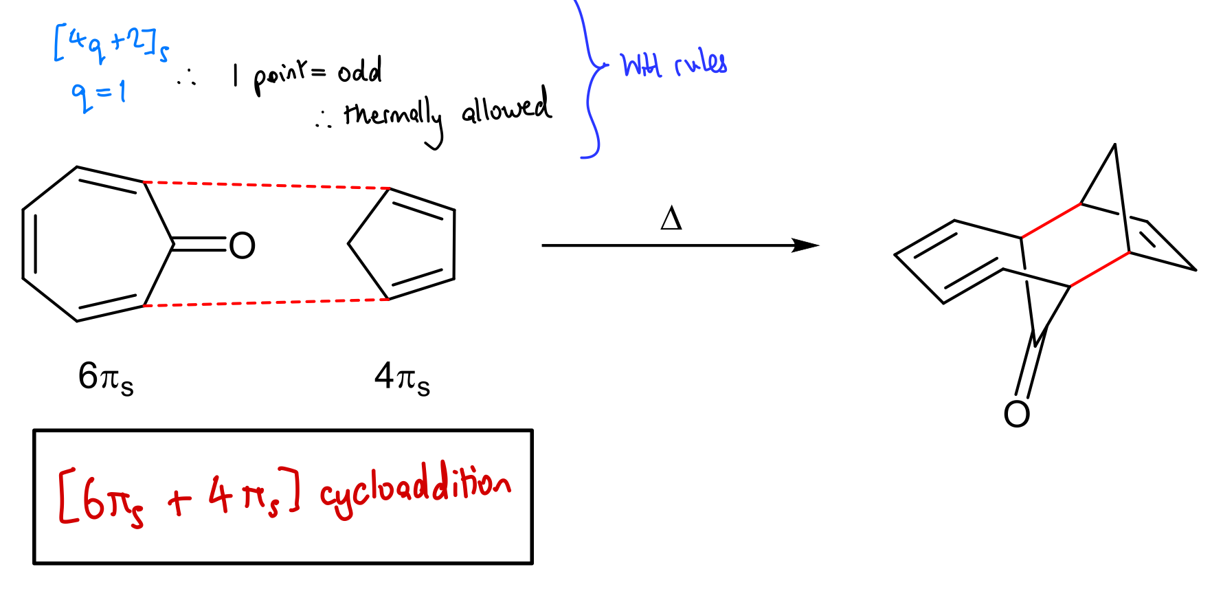 <p>Show validation of WH rules prediction using FMO theory for this reaction:</p>