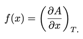 <p>Which can be broken up into its internal energy + entropy components. </p>
