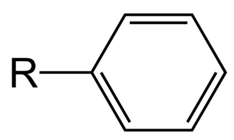 <p>contains a benzene ring</p>