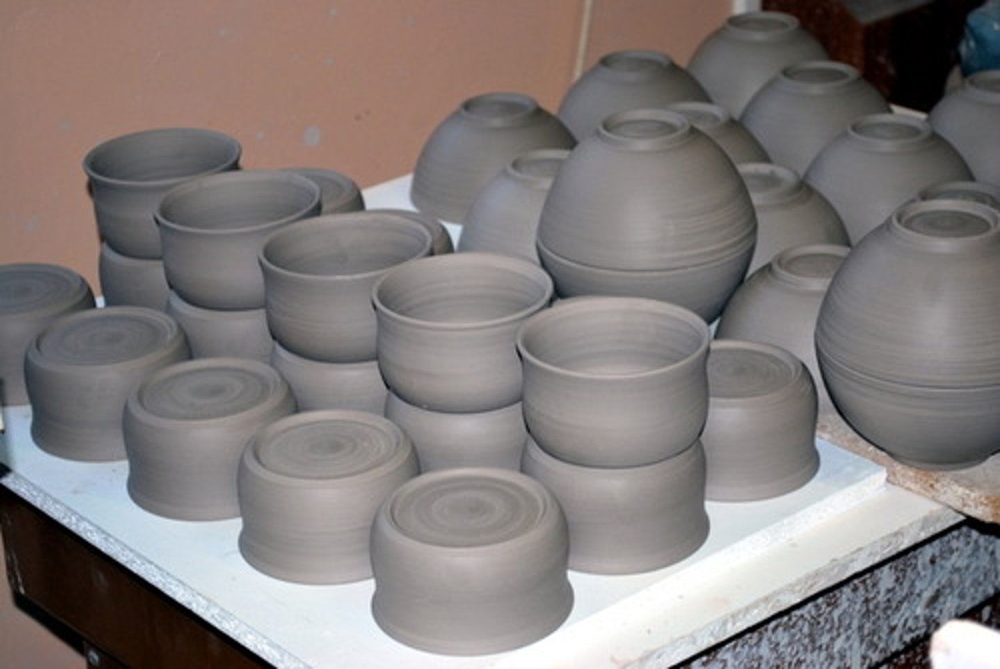 <p>Unfired pottery</p>