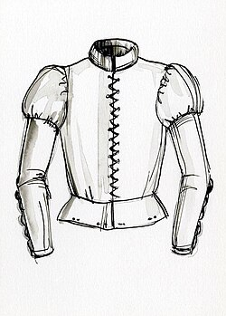 <p>a man's short close-fitting padded jacket</p>