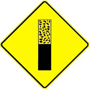 <p>paved surface ahead ends</p>