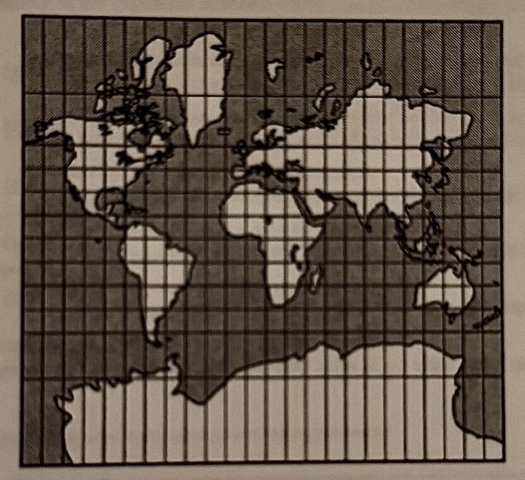 <p>The map above represents what kind of projection?</p>
