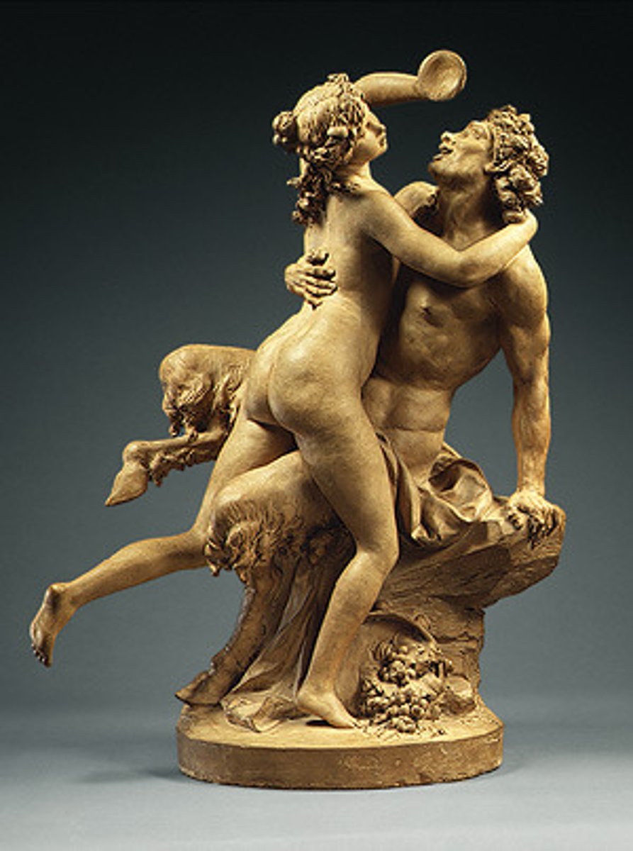 <p>he created light-hearted teracotta sculptures that epitomized the rococo style. late in his life, when neoclassical works were more popular, he adjusted his style and worked on major public monuments in paris</p>