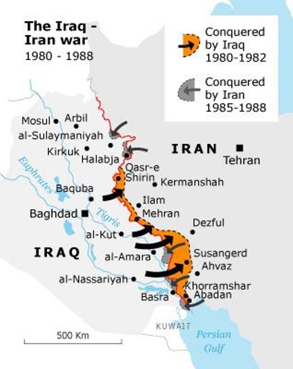 <p>A conflict between Iran and Iraq from 1980 to 1988.</p>