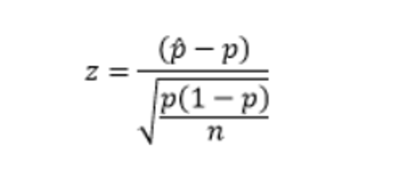 <p>Ho: p=a #, Ha: p≠a# OR p&gt;a# OR p<a# conditions:="" 1)srs,="" 2)="" normality:="" np≥10,="" nq≥10,="" 3)independence:="" population="">10n</p><p>test statistic:</a#></p>