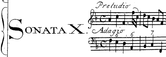 <p>A. Corelli, Sonata for Violin and BC in F major, op. 5 No. 10/i, Preludio Adagio, bars 1–2 (see mm. 1.4–2)</p>