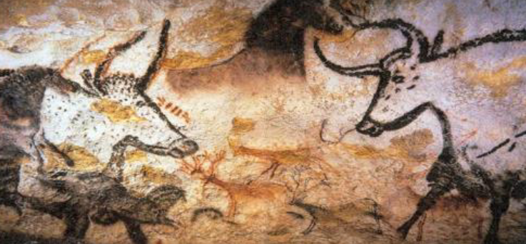 <p>Hall of Bulls Cave Paintings</p>