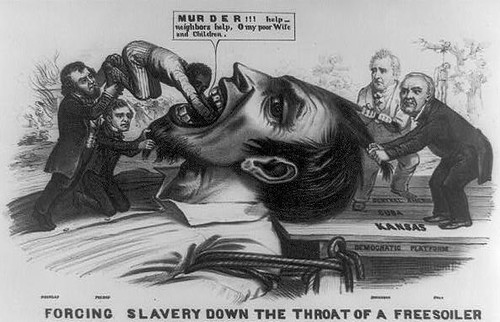 <p>1854 - Douglas: Created Nebraska (north) and Kansas (south) as states and gave the people in those territories the right to chose to be a free or slave state through popular sovereignty. North disliked the Act and Southerners loved it.</p>