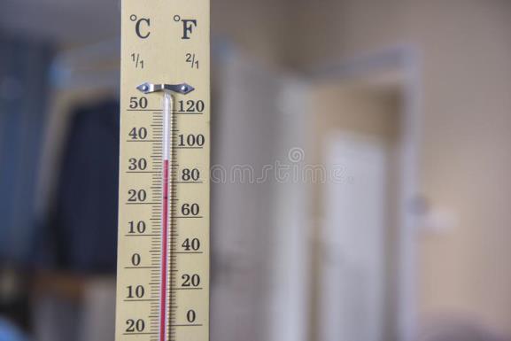 <p>What is the temperature in the thermometer?</p>