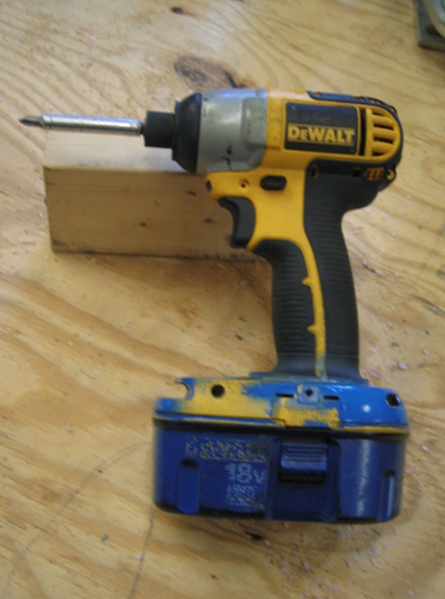 <p>Handheld power tool:<br>- Similar to a drill<br>- Great for long screws/masonry<br>- Harder to insert hardware</p>