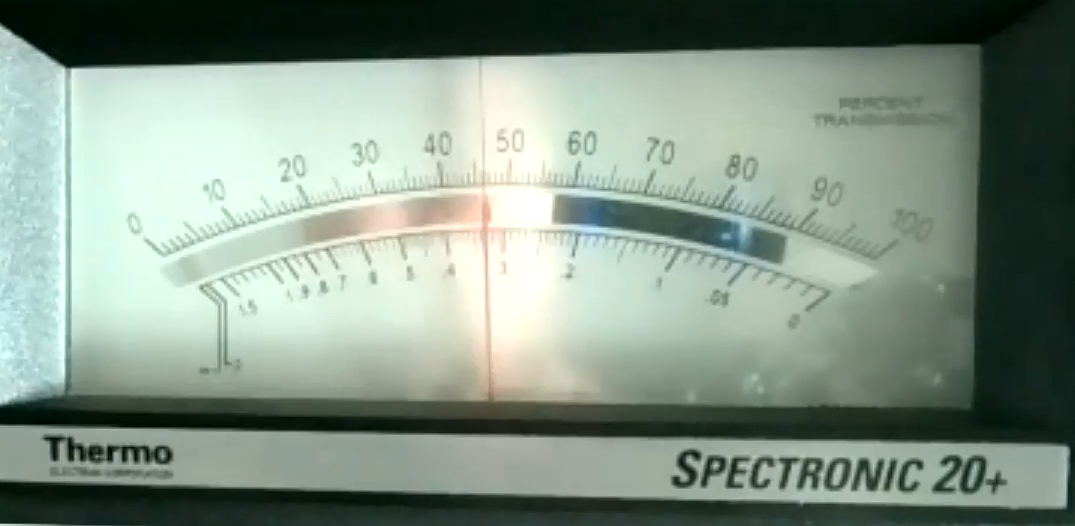 <p>Find the absorbance reading in this 15 gram sample.</p>