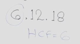 <p>HCF =<strong> <u>Lowest no.</u></strong></p><p>When lowest no. is divisible by all the rest no.</p>