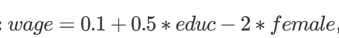 <p>Given the model above, what is the predicted wage for a man with 12 years of education</p>